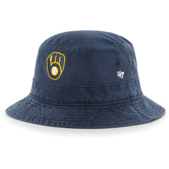 Navy Milwaukee Brewers '47 Primary Bucket Hat