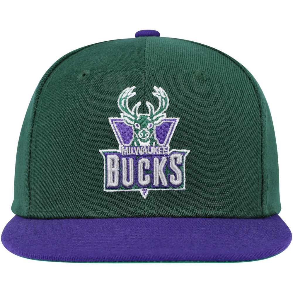 Mitchell & Ness Milwaukee Bucks Youth Two-Tone Snapback Hat
