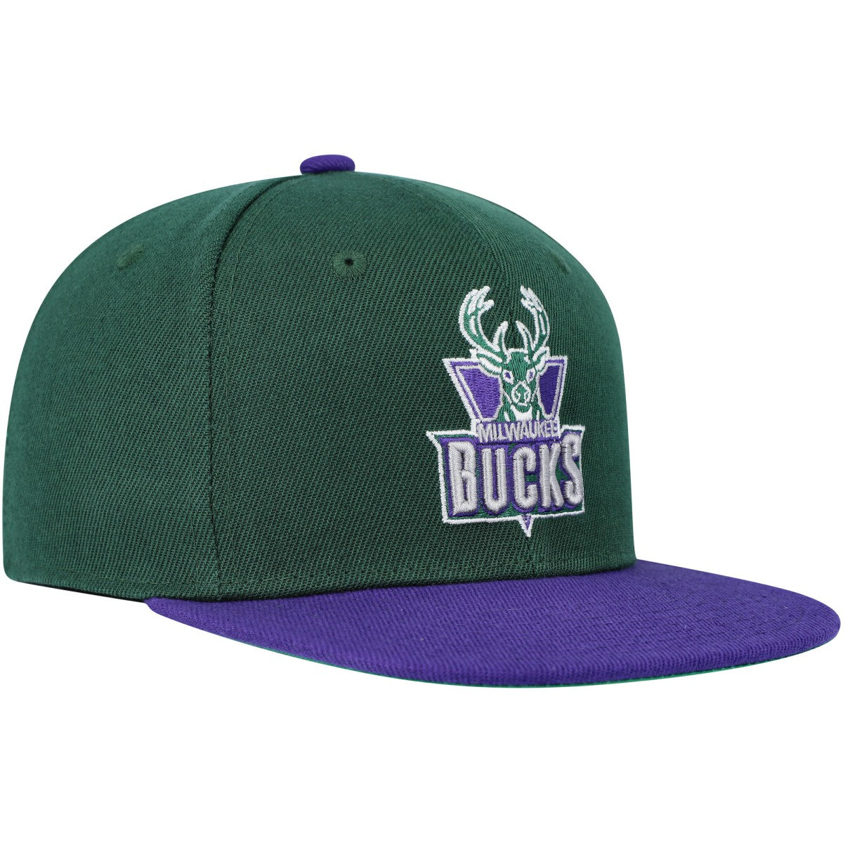 Mitchell & Ness Milwaukee Bucks Youth Two-Tone Snapback Hat