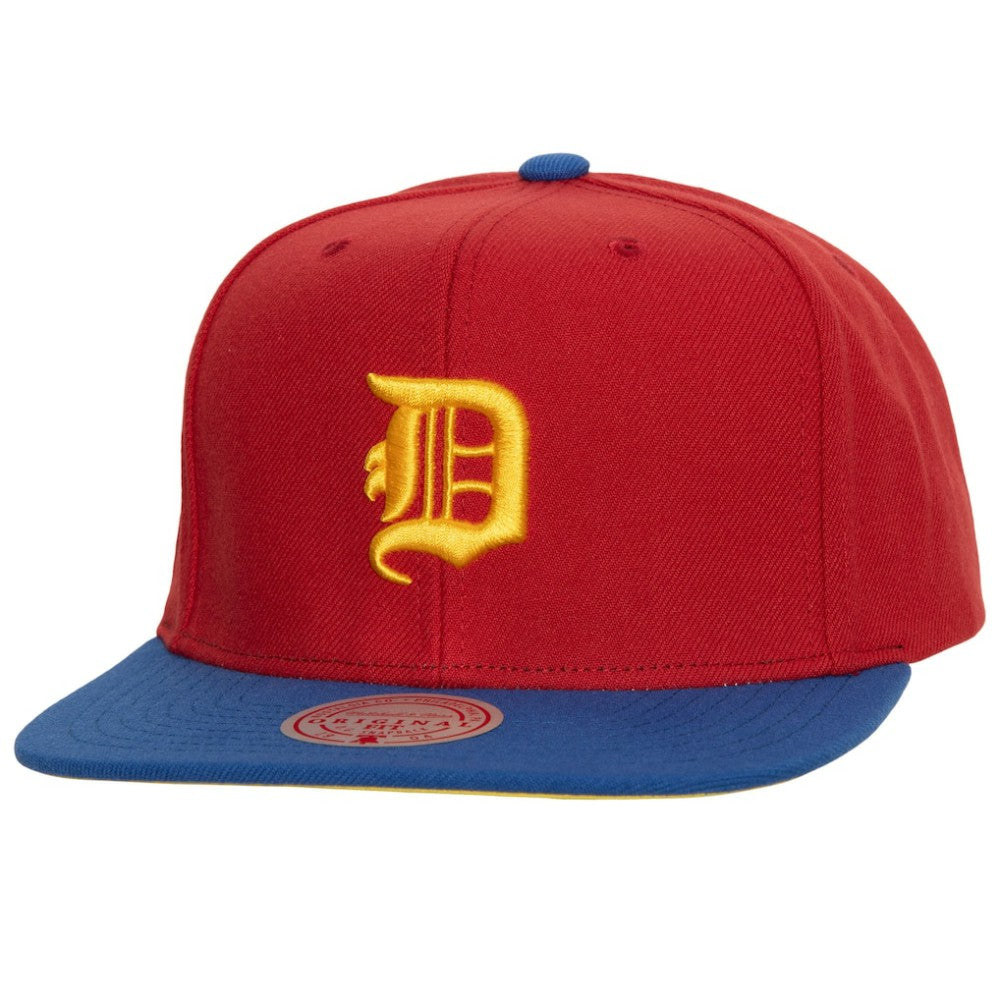 Red/Royal Detroit Tigers Mitchell & Ness Hometown Snapback Hat