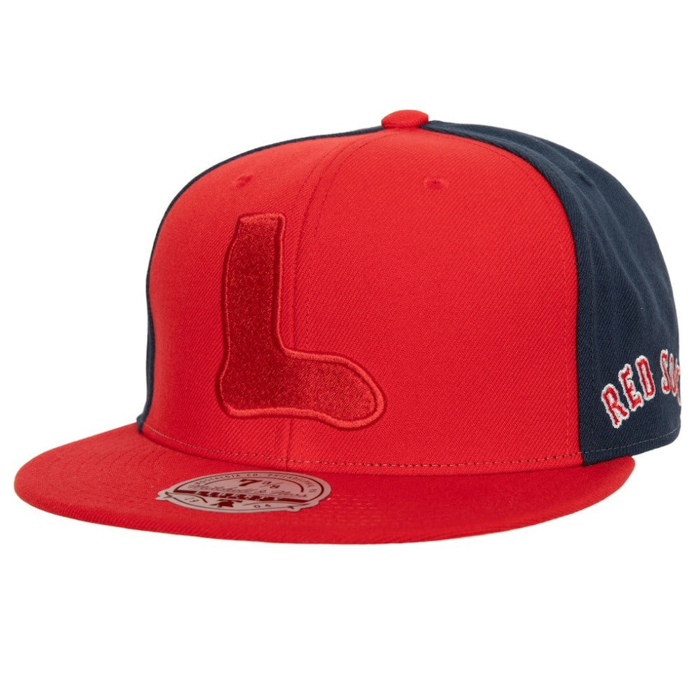 Red/ Boston Red Sox Mitchell & Ness Bases Loaded Fitted Hat