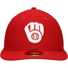 Scarlet Milwaukee Brewers New Era Low Profile 59FIFTY Fitted Hat