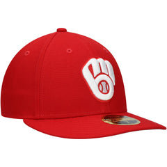 Scarlet Milwaukee Brewers New Era Low Profile 59FIFTY Fitted Hat