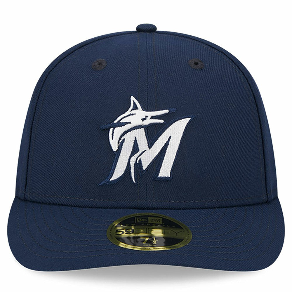 Navy Miami Marlins New Era Oceanside Low Profile 59FIFTY Fitted Hat