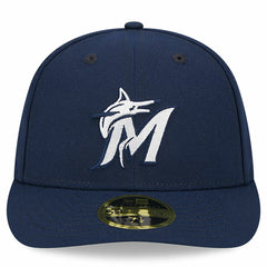 Navy Miami Marlins New Era Oceanside Low Profile 59FIFTY Fitted Hat