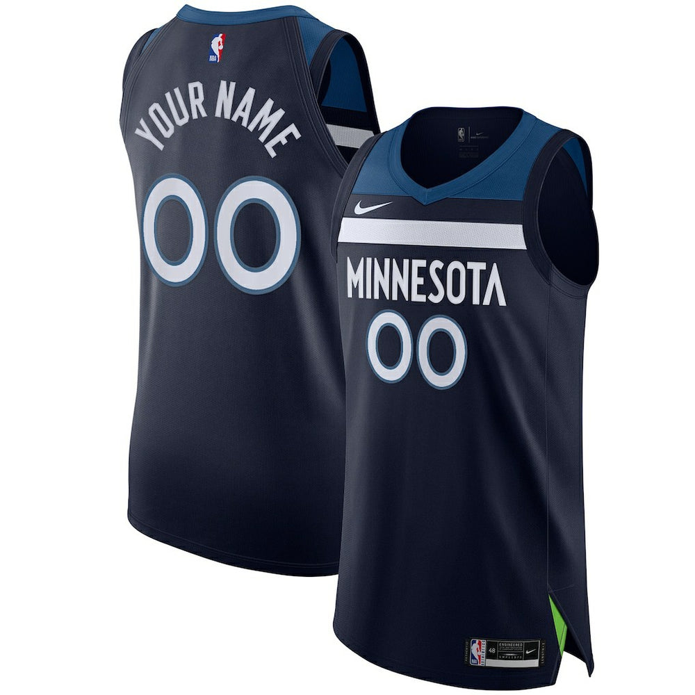 Nike Minnesota Timberwolves Authentic Custom Jersey Navy