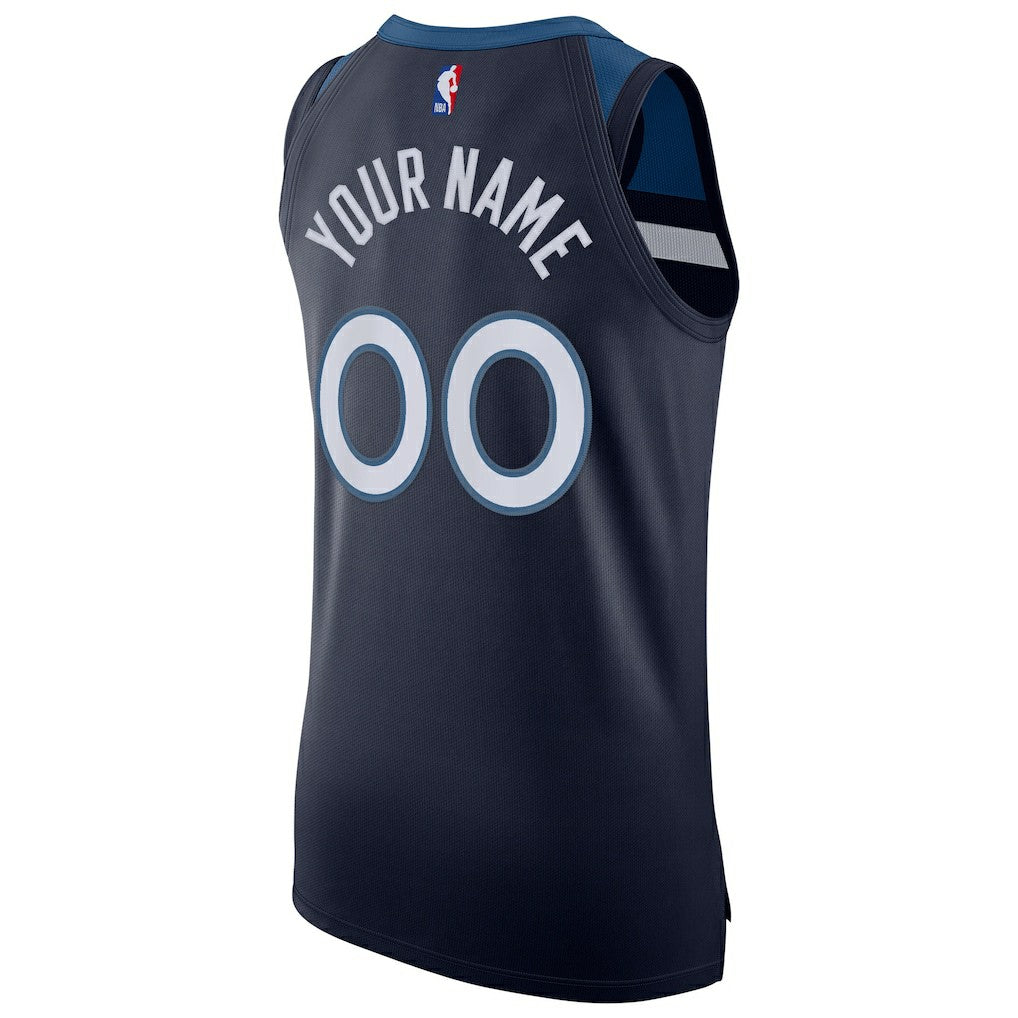 Nike Minnesota Timberwolves Authentic Custom Jersey Navy
