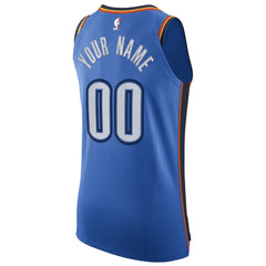 Nike Oklahoma City Thunder Authentic Custom Jersey Blue