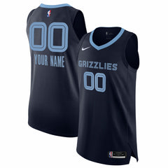 Nike Memphis Grizzlies 2020/21 Authentic Custom Jersey Navy
