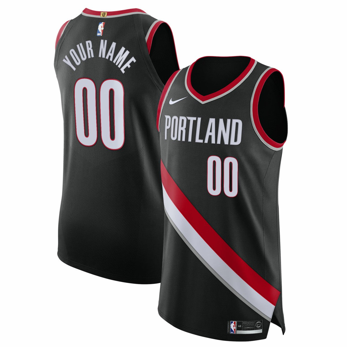 Nike Portland Trail Blazers 2020/21 Authentic Custom Jersey Black
