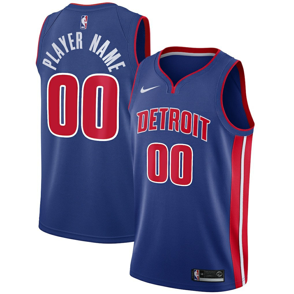 Nike Detroit Pistons Swingman Custom Jersey Blue sale