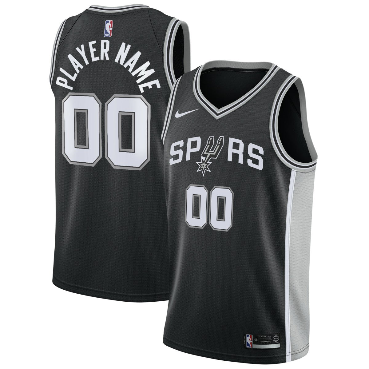 Nike San Antonio Spurs Swingman Custom Jersey Black