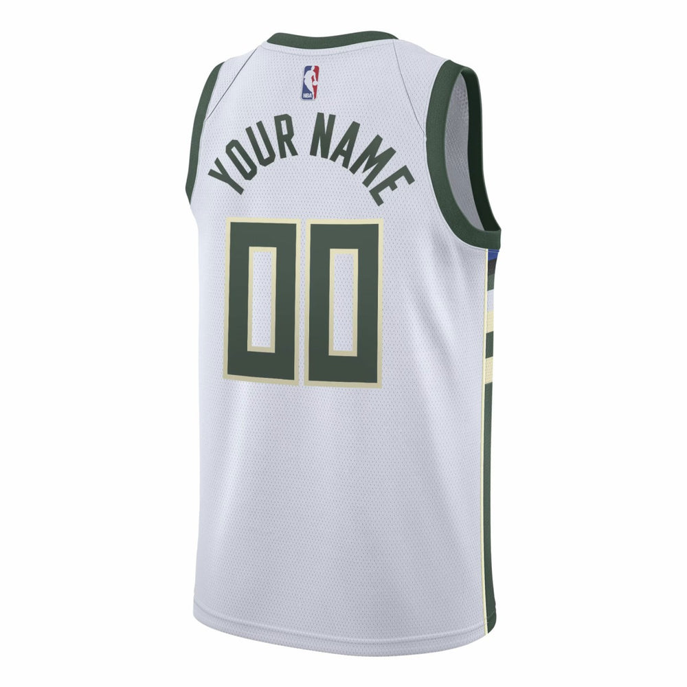 Nike Milwaukee Bucks Swingman Custom Jersey White