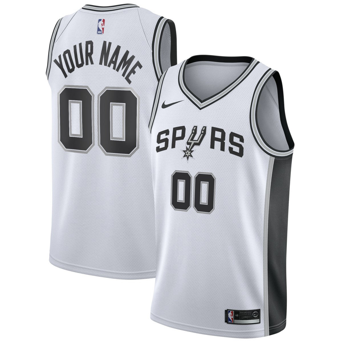 Nike San Antonio Spurs Custom Swingman Jersey White