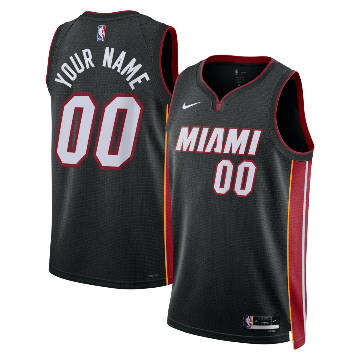 Nike Miami Heat Unisex Swingman Custom Jersey Black