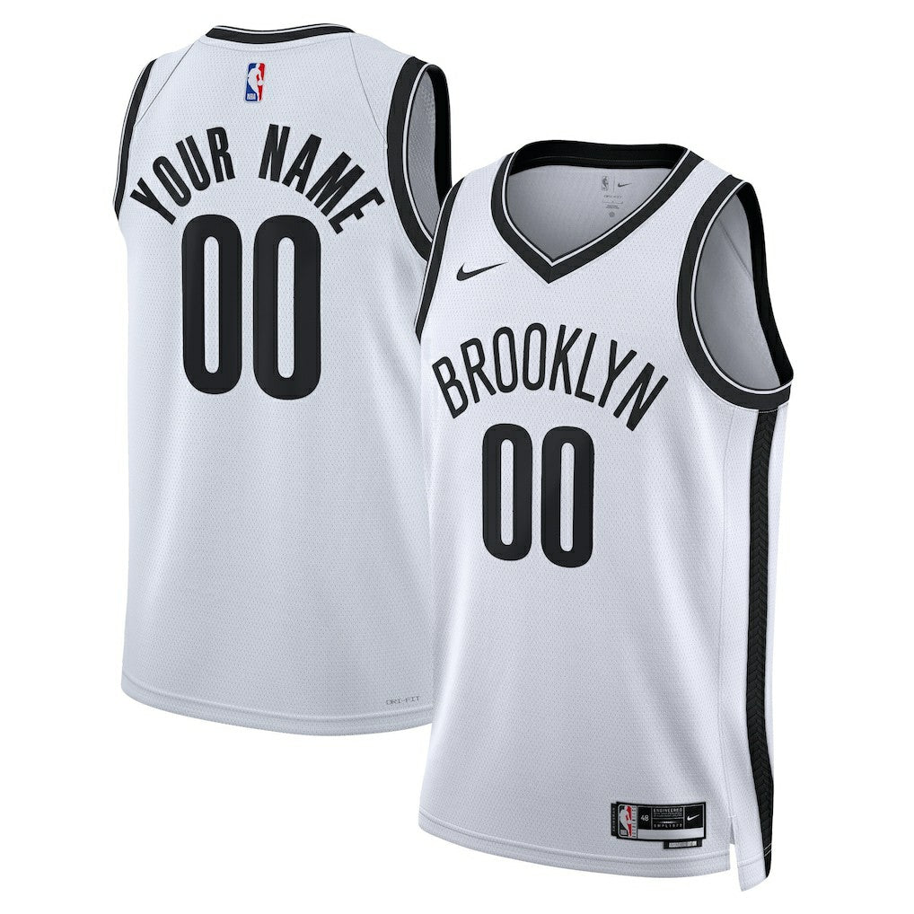 Nike Brooklyn Nets Unisex Swingman Custom Jersey White