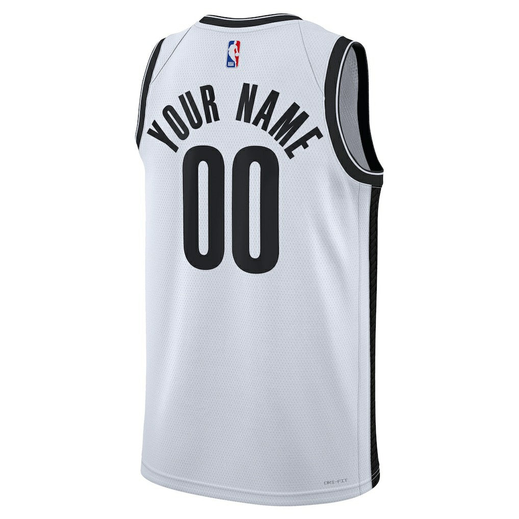 Nike Brooklyn Nets Unisex Swingman Custom Jersey White