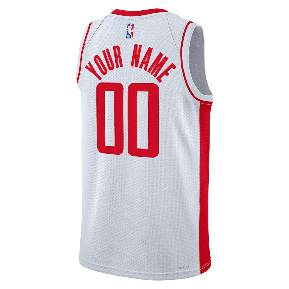 Nike Houston Rockets Unisex Swingman Custom Jersey White