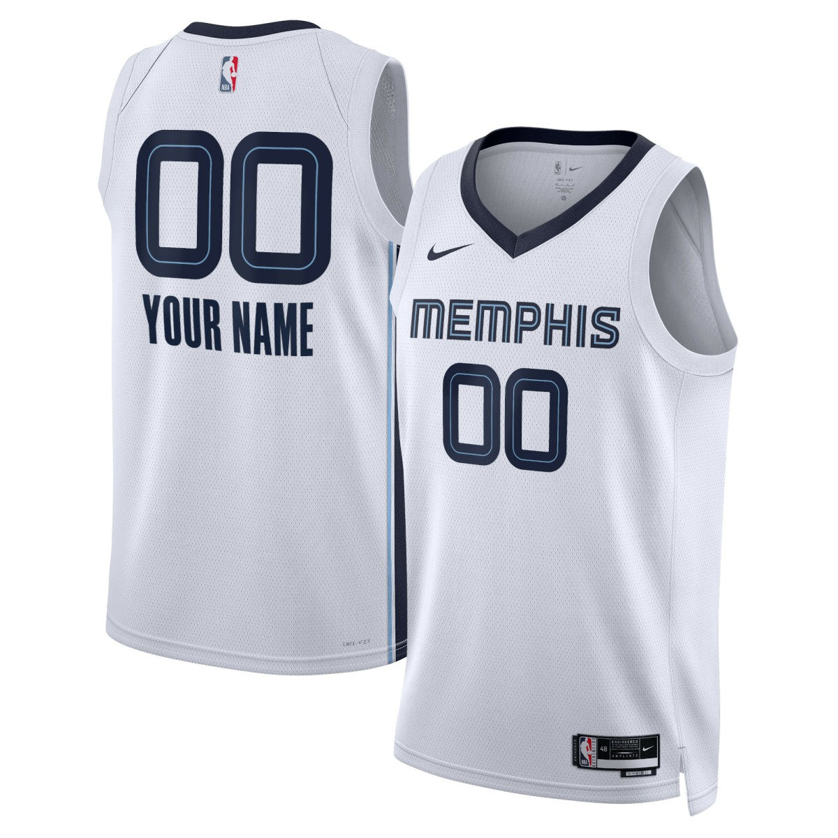 Nike Memphis Grizzlies Unisex Swingman Custom Jersey White