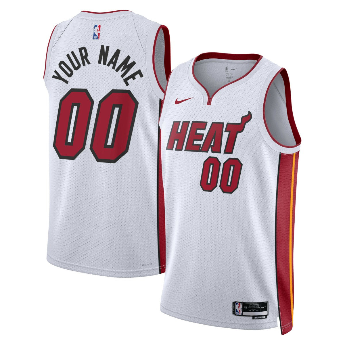 Nike Miami Heat Unisex Swingman Custom Jersey White
