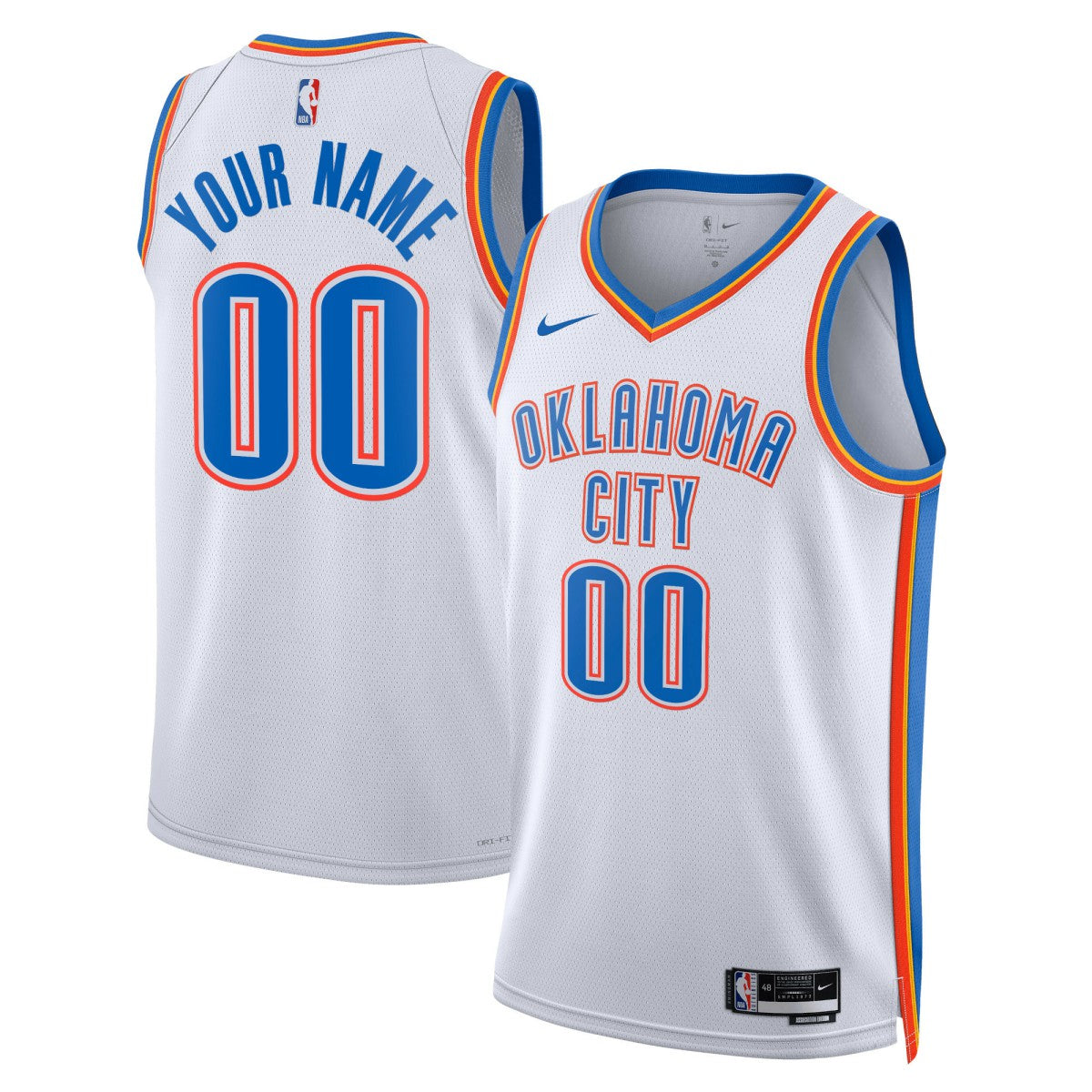 Nike Oklahoma City Thunder Unisex Swingman Custom Jersey White