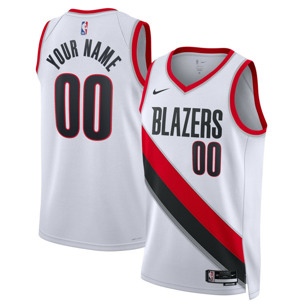 Nike Portland Trail Blazers Unisex Swingman Custom Jersey White