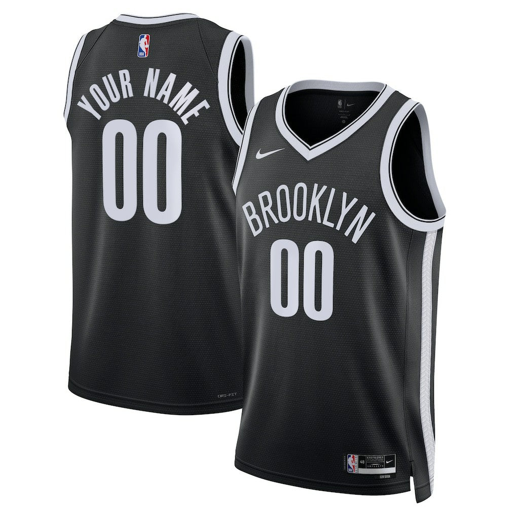 Nike Brooklyn Nets Unisex Swingman Custom Jersey Black