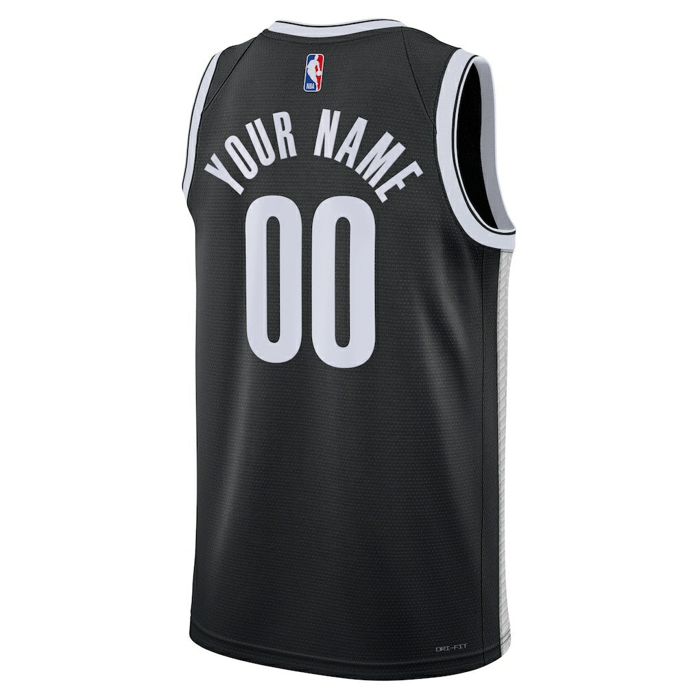 Nike Brooklyn Nets Unisex Swingman Custom Jersey Black