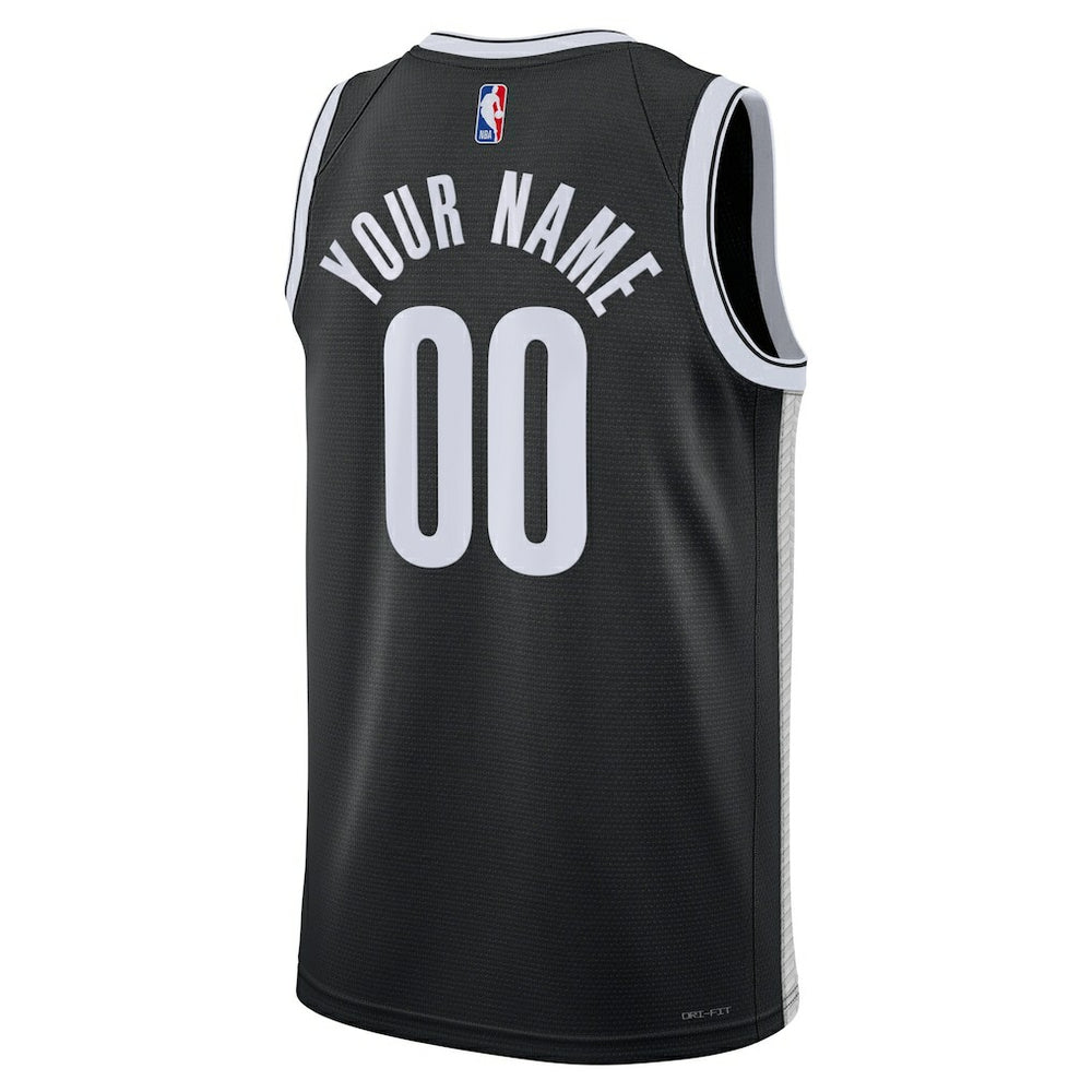 Nike Brooklyn Nets Unisex Swingman Custom Jersey Black