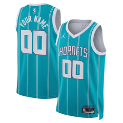 Charlotte Hornets Jordan Brand Unisex Swingman Custom Jersey Teal