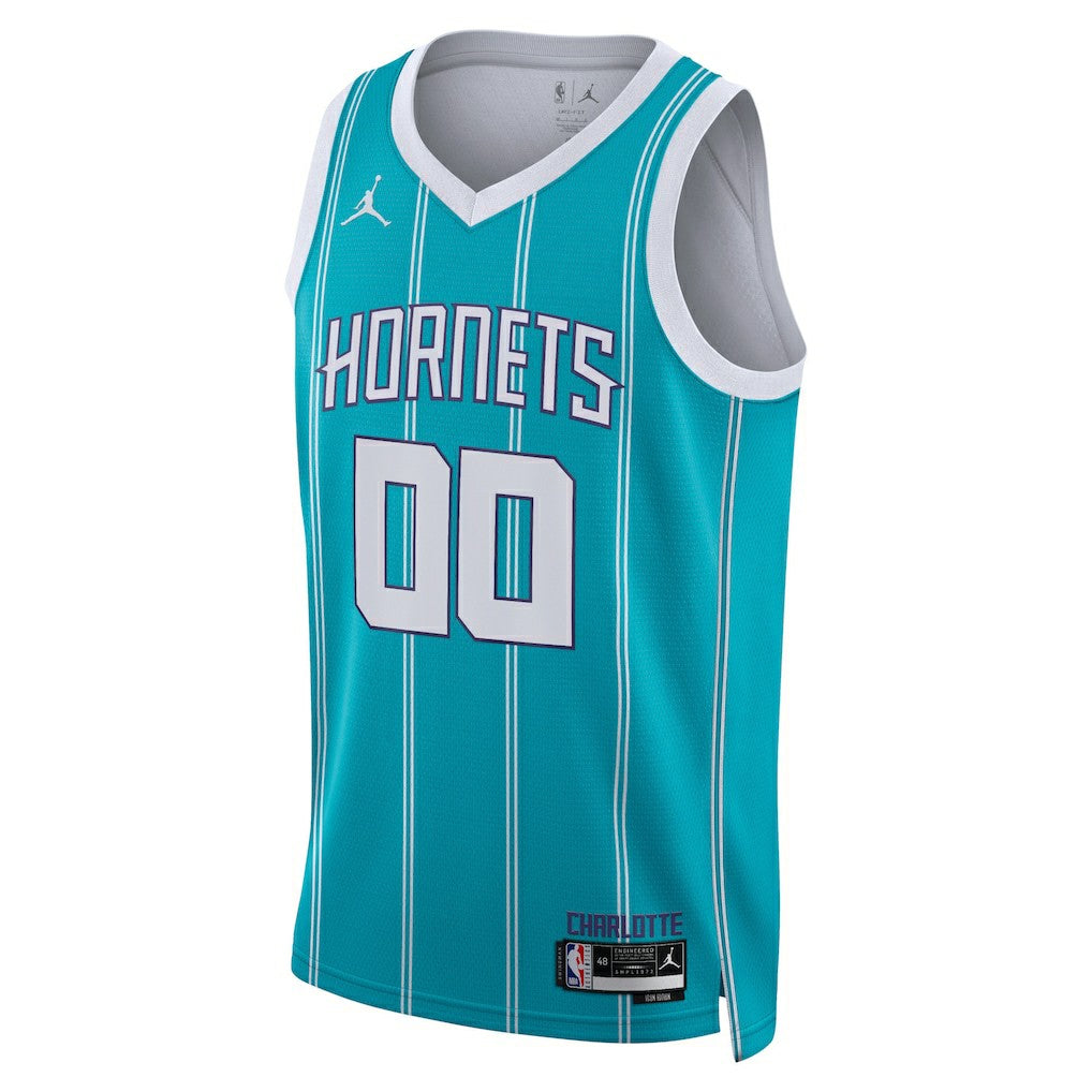 Charlotte Hornets Jordan Brand Unisex Swingman Custom Jersey Teal