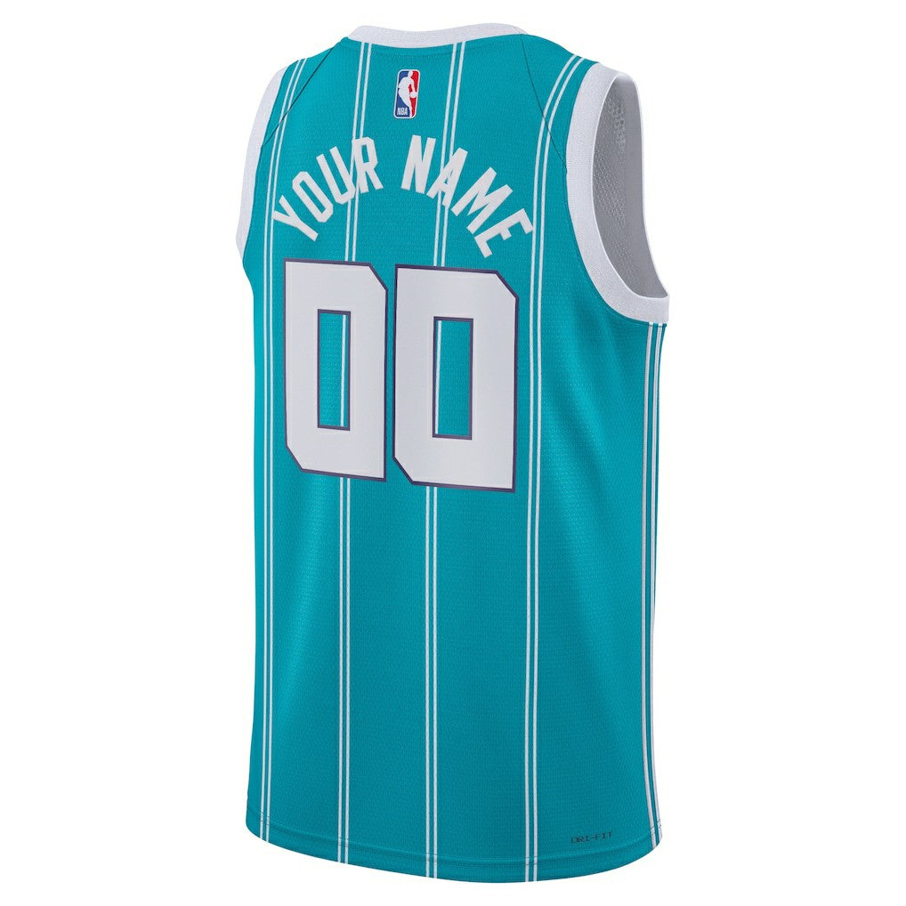 Charlotte Hornets Jordan Brand Unisex Swingman Custom Jersey Teal