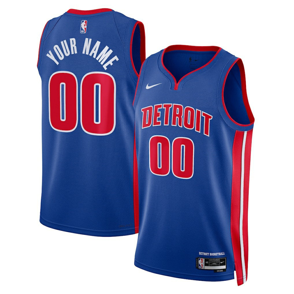 Nike Detroit Pistons Unisex Swingman Custom Jersey Blue sale