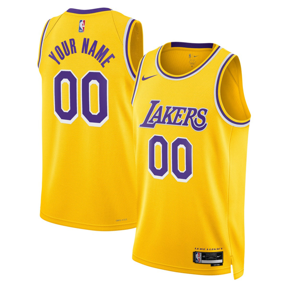 Nike Los Angeles Lakers Unisex Swingman Custom Jersey Gold