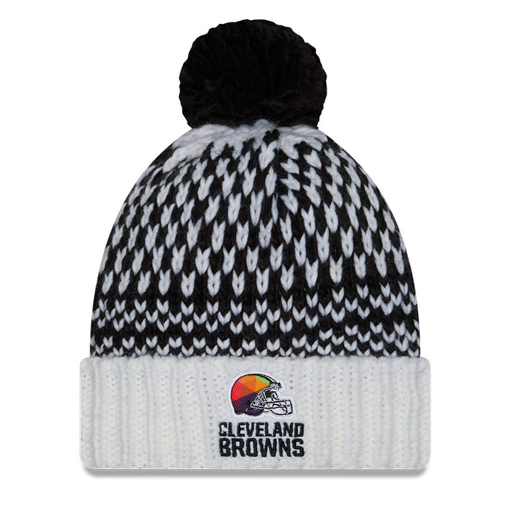 Women's 2023 NFL Crucial Catch Cuffed Pom Knit Hat - Cleveland Browns Hats