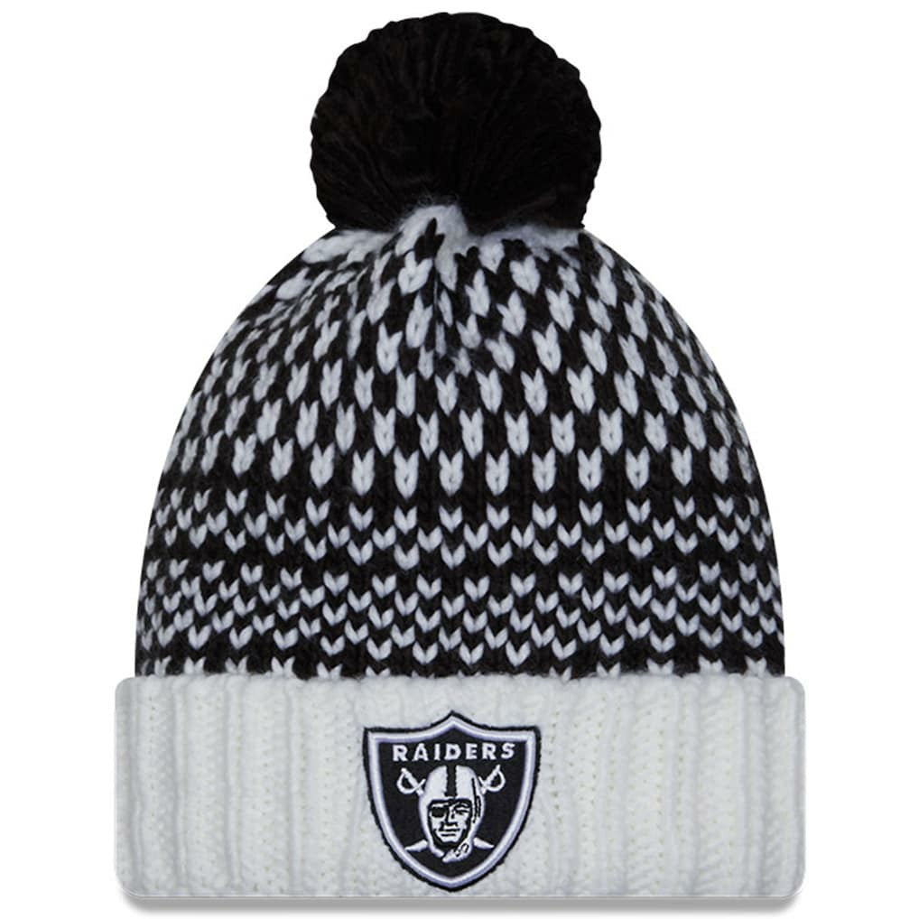 Women's 2023 NFL Crucial Catch Cuffed Pom Knit Hat - Las Vegas Raiders Hats