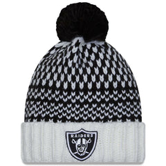 Women's 2023 NFL Crucial Catch Cuffed Pom Knit Hat - Las Vegas Raiders Hats