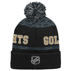 NHL Vegas Golden Knights Youth Puck Cuffed Knit Hat with Pom