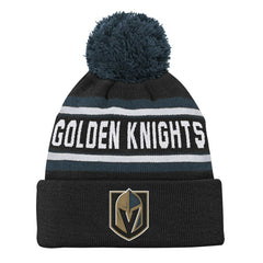 NHL Vegas Golden Knights Youth Jacquard Cuffed Knit Hat with Pom