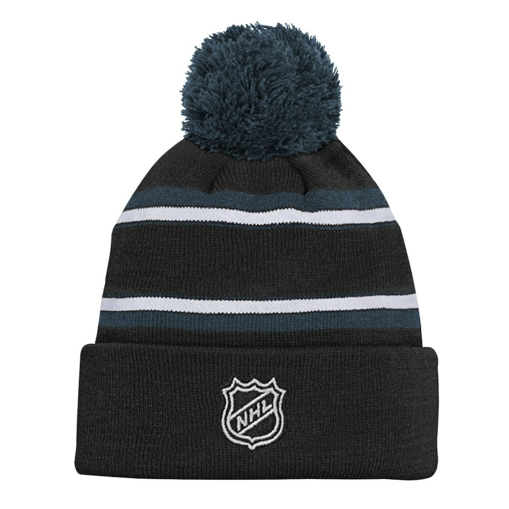 NHL Vegas Golden Knights Youth Jacquard Cuffed Knit Hat with Pom