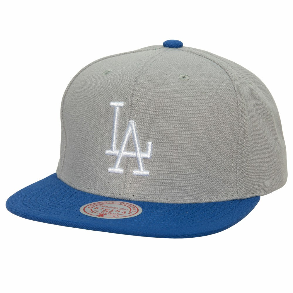 Gray Los Angeles Dodgers Mitchell & Ness Cooperstown Collection Away Snapback Hat