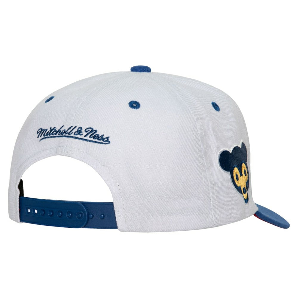 White Chicago Cubs Mitchell & Ness Cooperstown Collection Pro Crown Snapback Hat