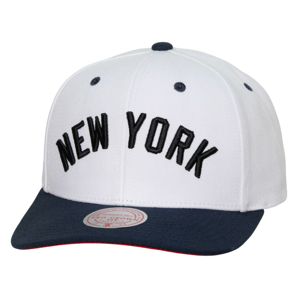 White New York Yankees Mitchell & Ness Cooperstown Collection Pro Crown Snapback Hat