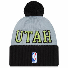 New Era Utah Jazz Tip-Off Two-Tone Cuffed Knit Hat with Pom