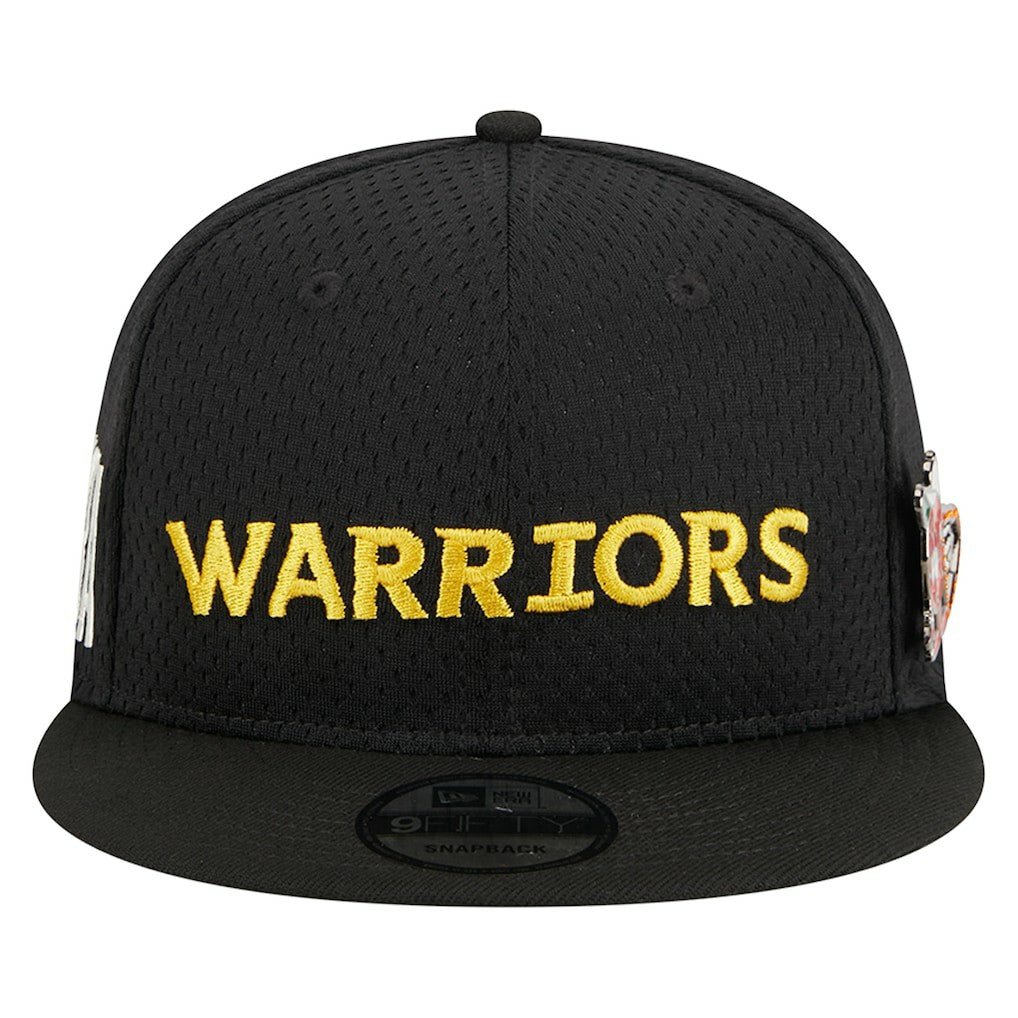 New Era Golden State Warriors Post-Up Pin Mesh 9FIFTY Snapback Hat sale