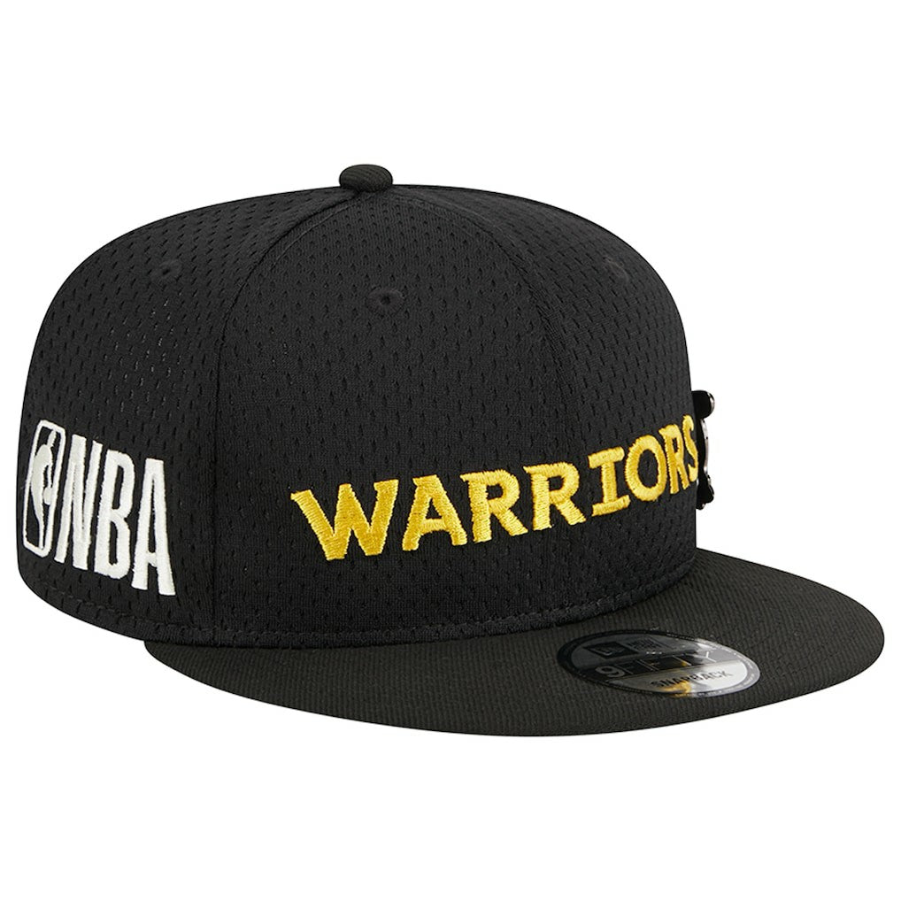 New Era Golden State Warriors Post-Up Pin Mesh 9FIFTY Snapback Hat sale