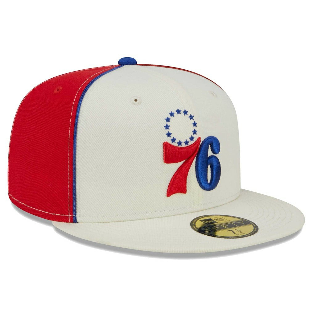 New Era Philadelphia 76ers Piped Pop Panel 59FIFTY Fitted Hat