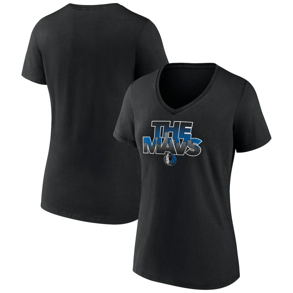 Dallas Mavericks Women's Announcer V-Neck T-Shirt sale