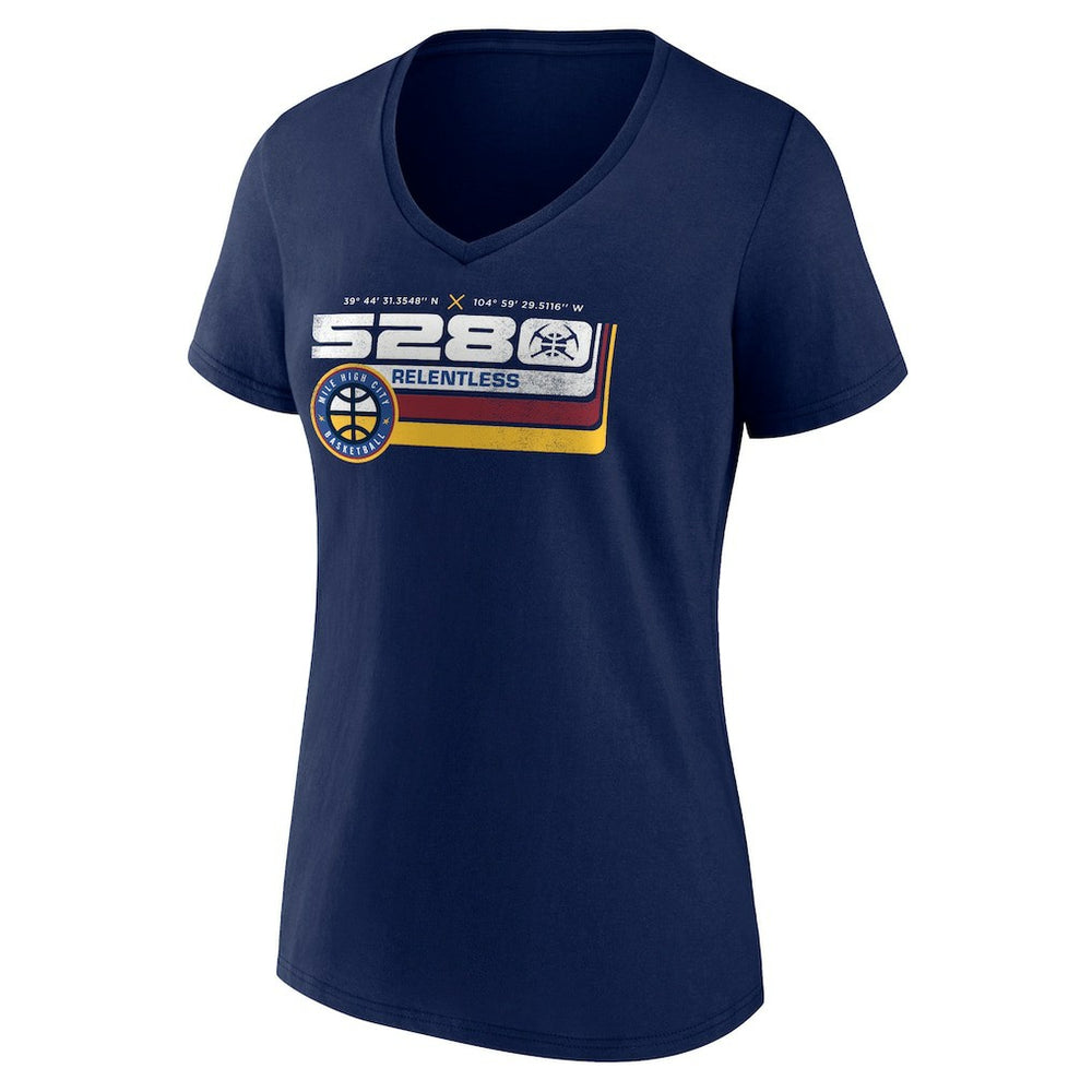Denver Nuggets Women's Announcer V-Neck T-Shirt sale
