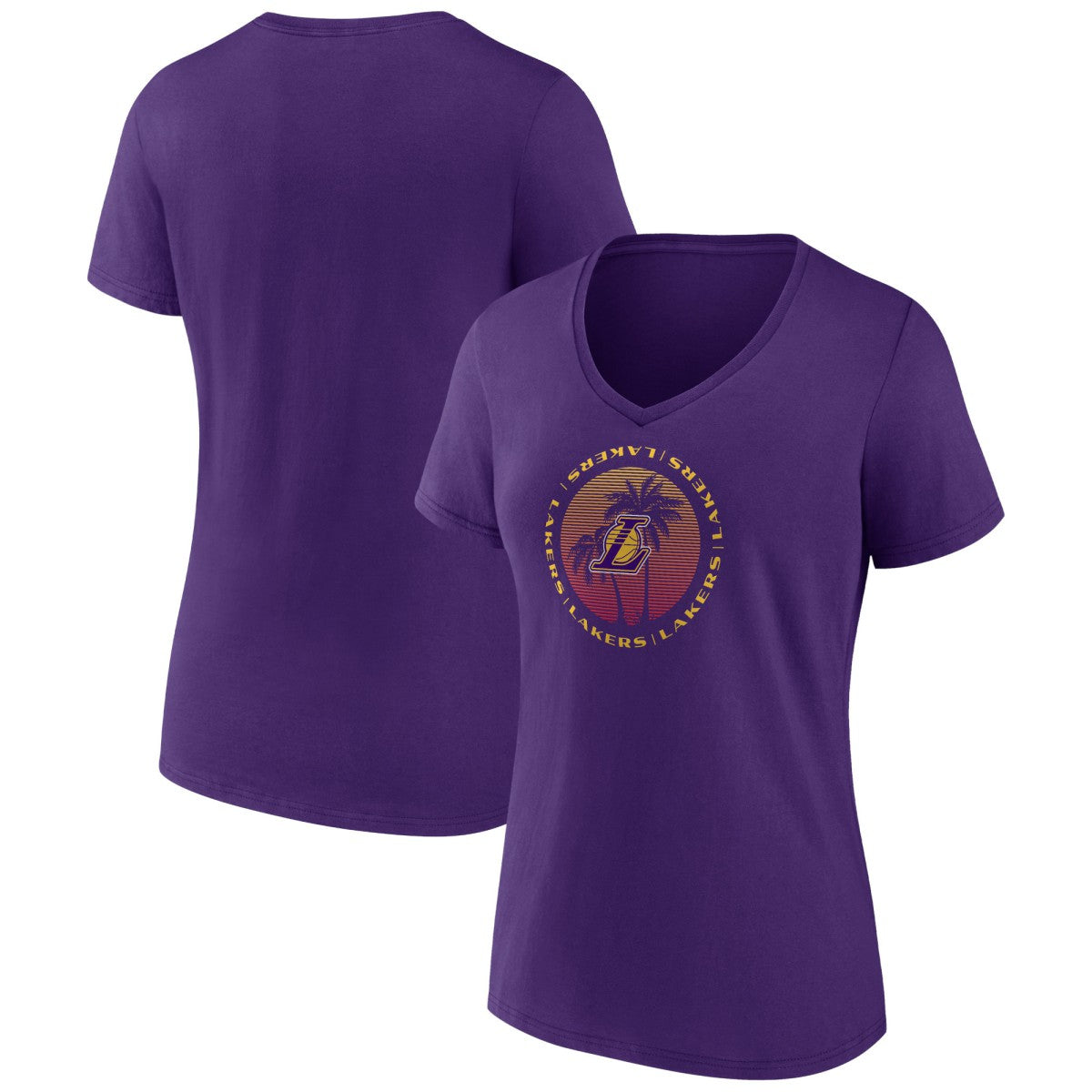 Los Angeles Lakers Women's Announcer V-Neck T-Shirt
